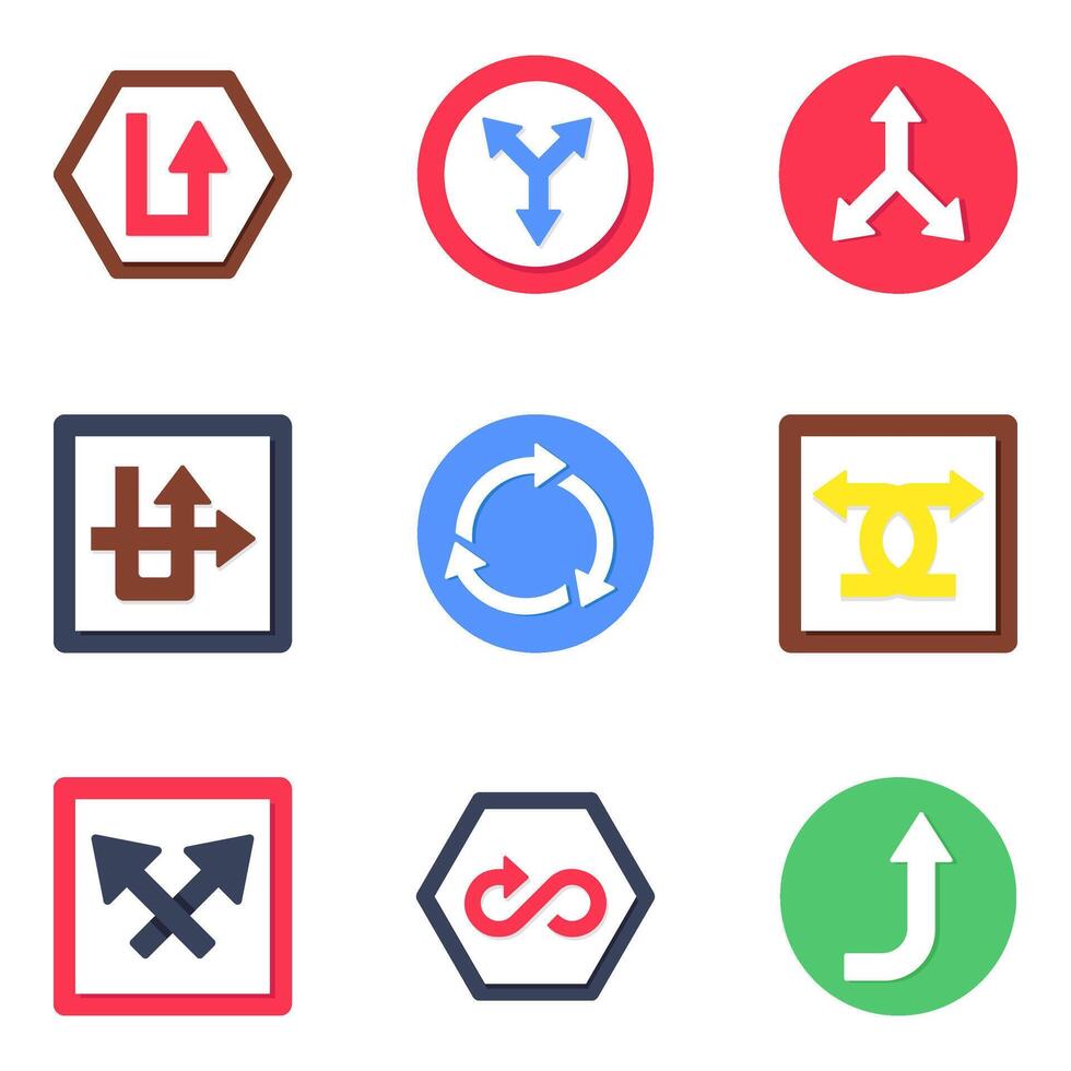 Set of User Experience Flat Icons vector