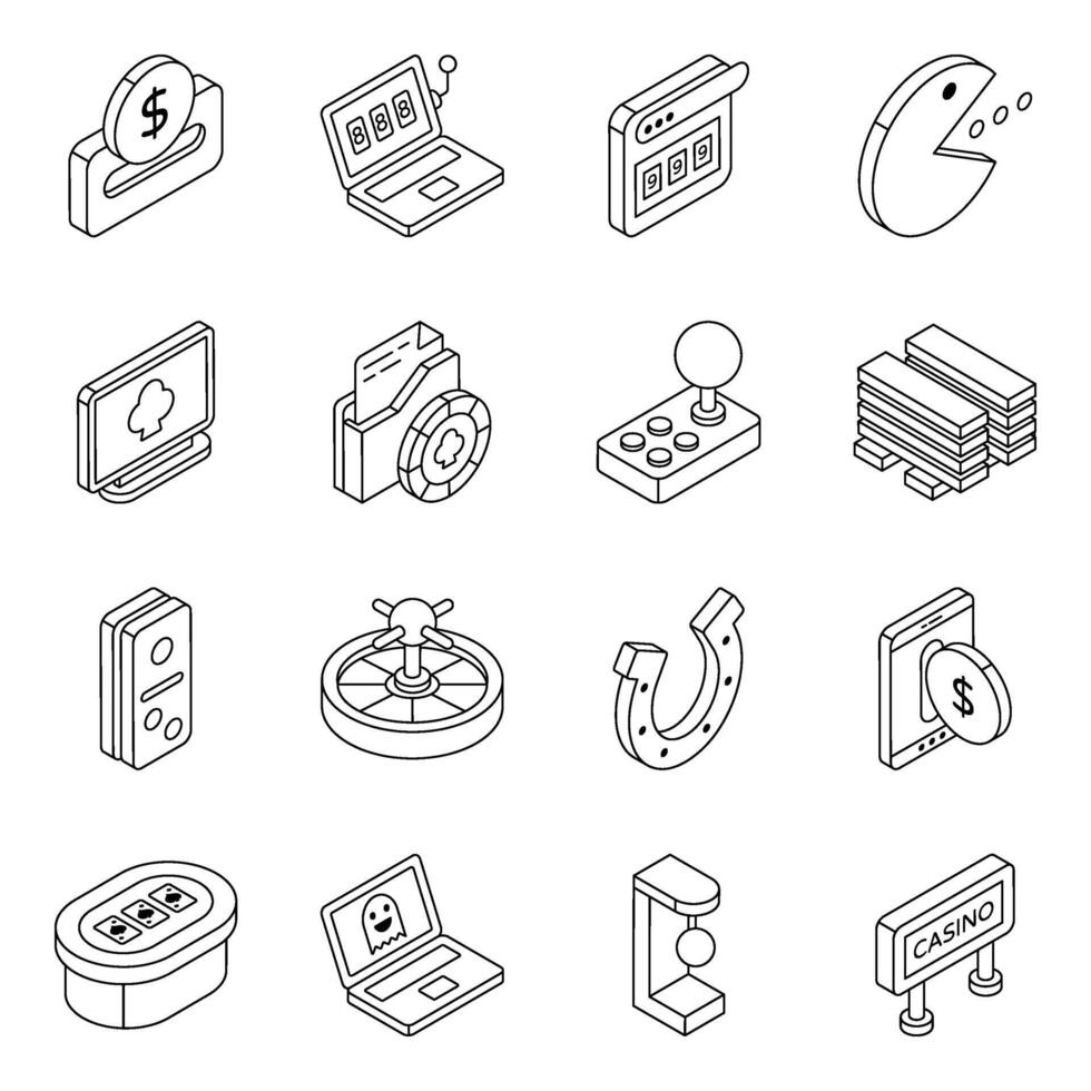 Set of Computer Hardware Flat Icons vector