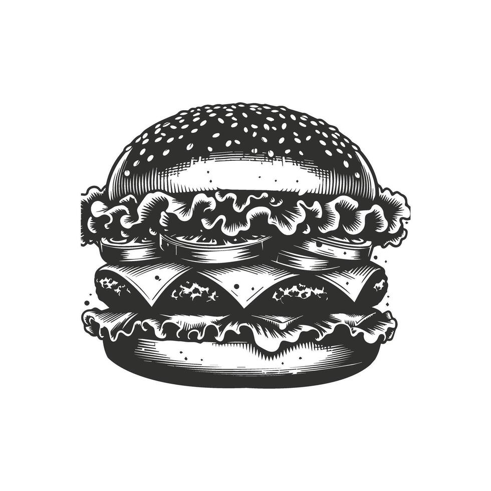 Silhouette design of a Burger vector