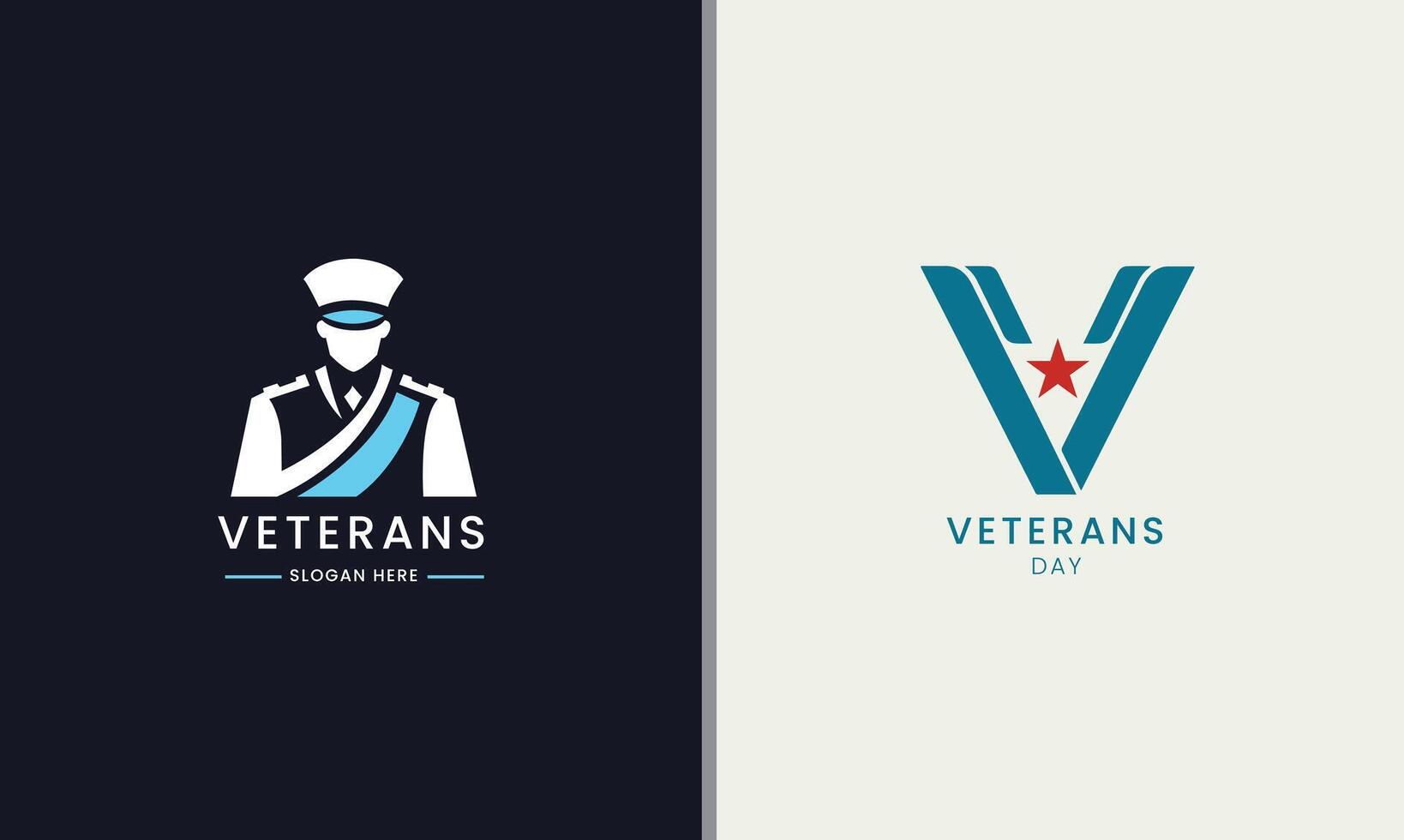 Veteran day military national memorial happy celebration minimalist American logo design sample vector