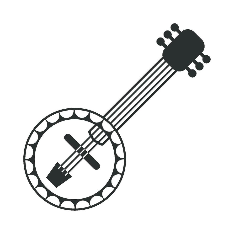 Banjo icon isolated on white background vector