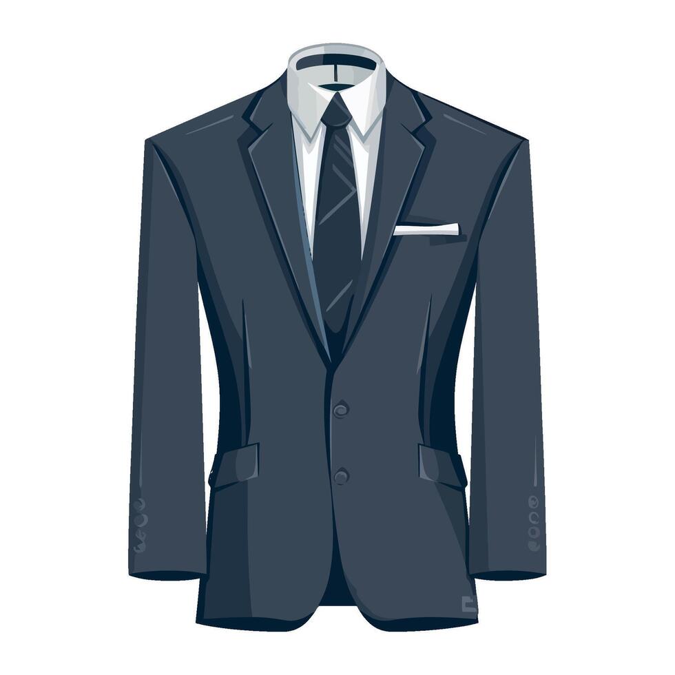 A suit and tie on a white background vector