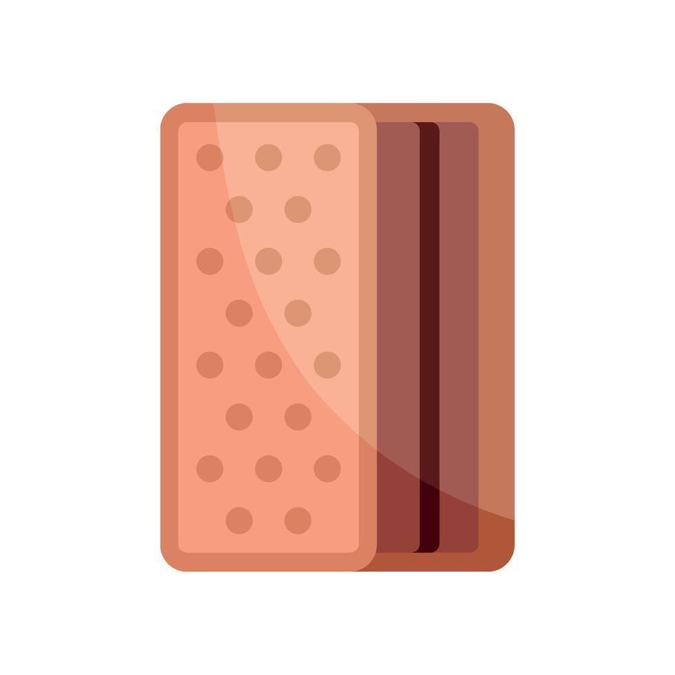 A piece of bread with a hole in it vector