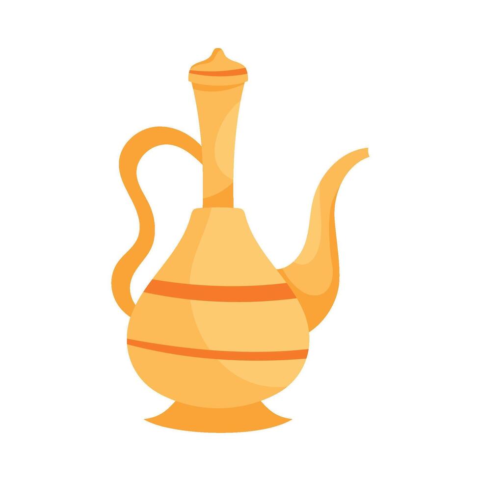 An old style teapot on a white background vector