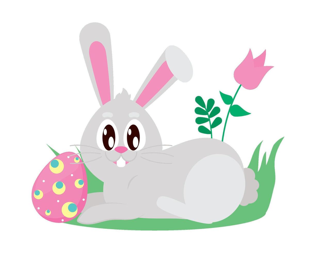 Easter bunny clipart vector