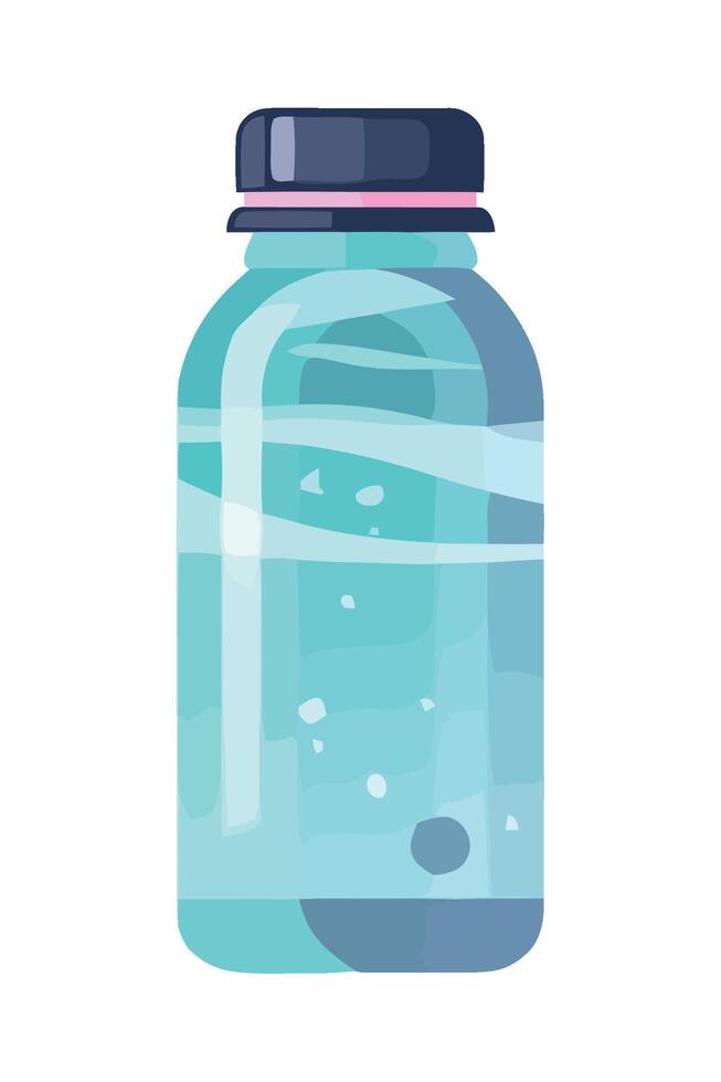 Water bottle with lid illustration vector