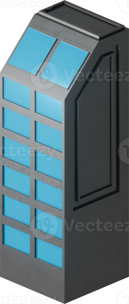 Isometric Sci Fi Building Blocks Futuristic Structure Asset png