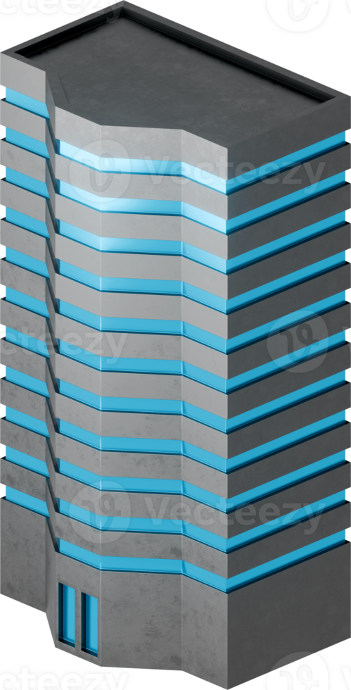 High Tech Sci Fi Isometric Building png