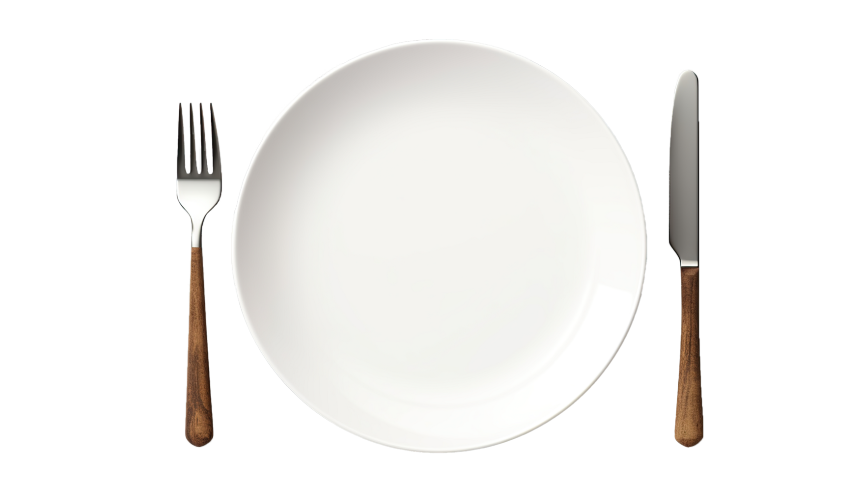 plate and fork as element in transparent background png