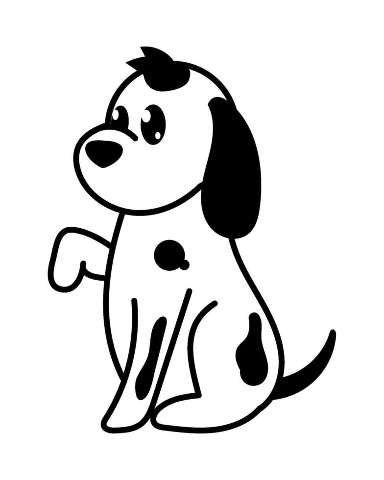 A cartoon dog sitting on its hind legs vector
