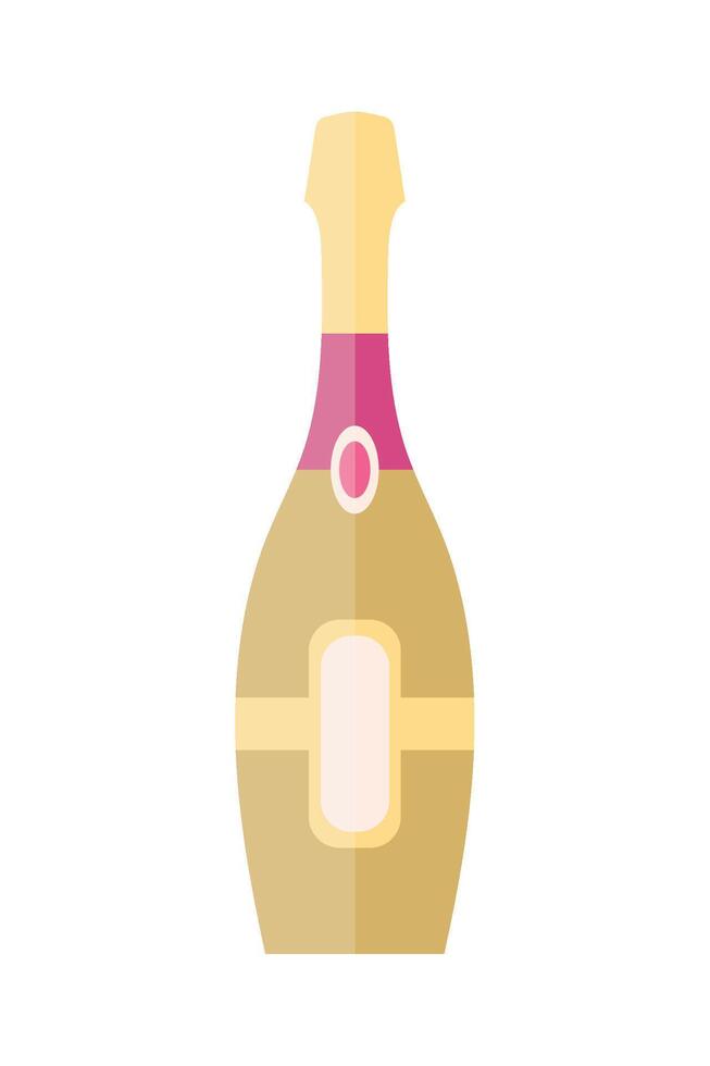 Champagne bottle icon flat design illustration vector