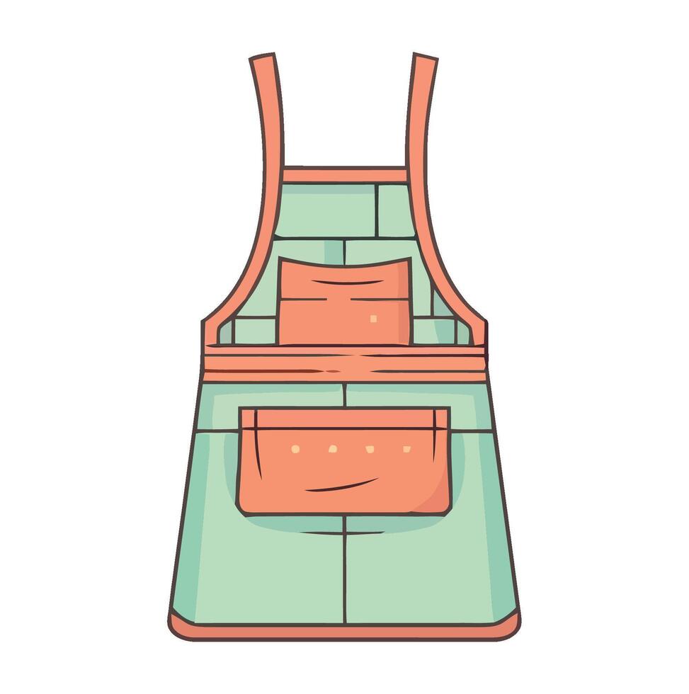 Apron with pockets on the front and back vector
