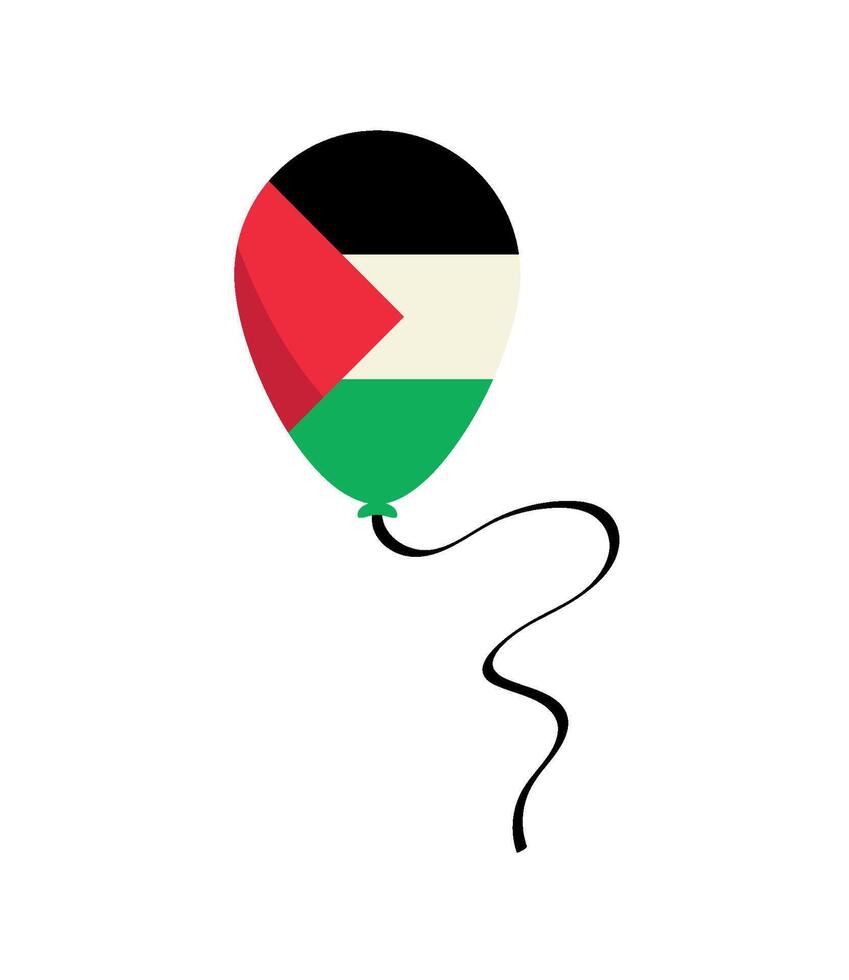 Palestine flag balloon illustration vector