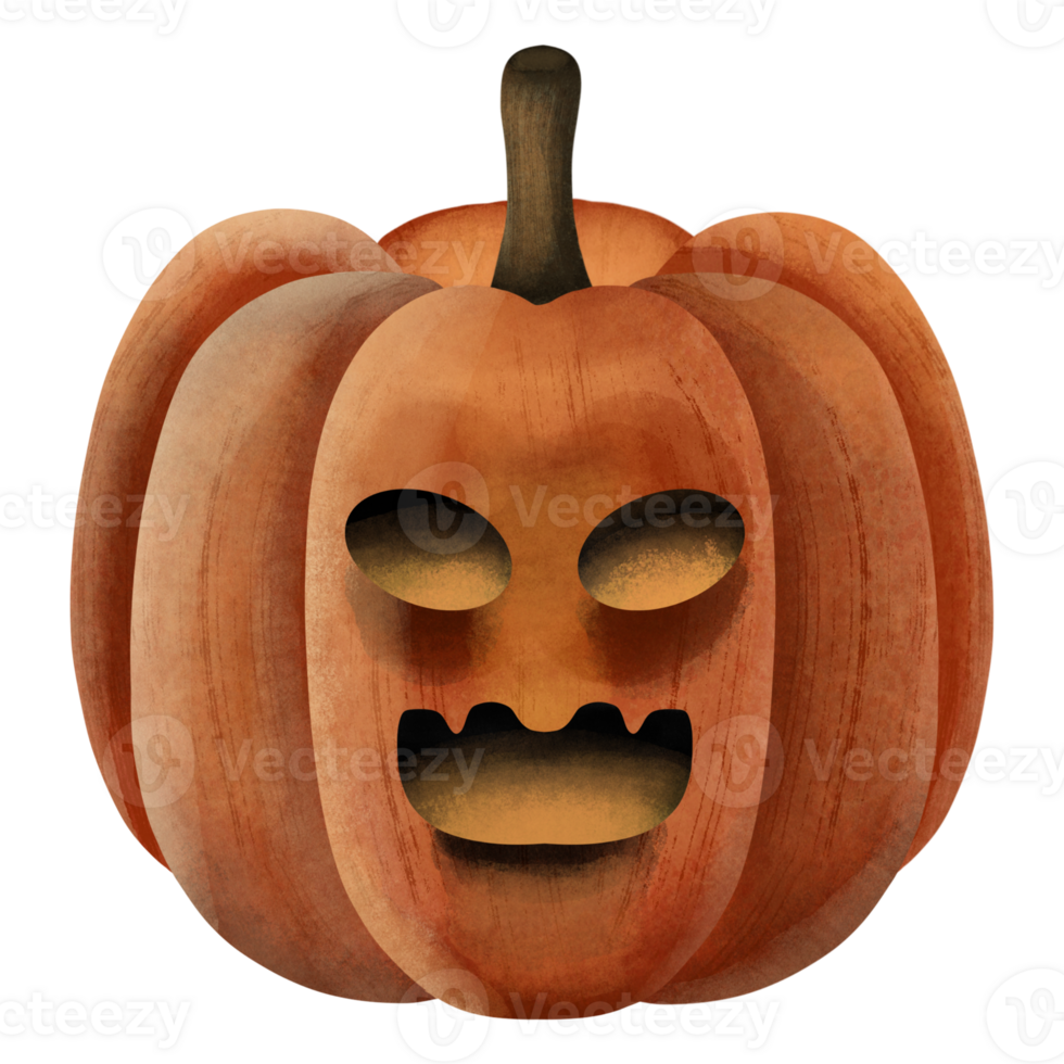 Cute Halloween Hand drawn Clipart Character Design. Isolated on Transparent Background png