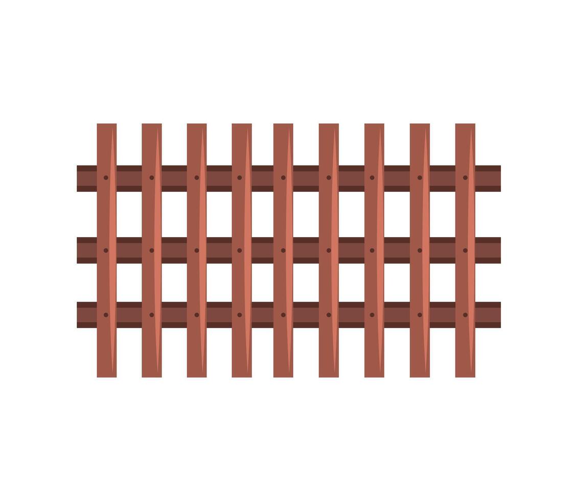 A wooden fence with a lattice pattern vector