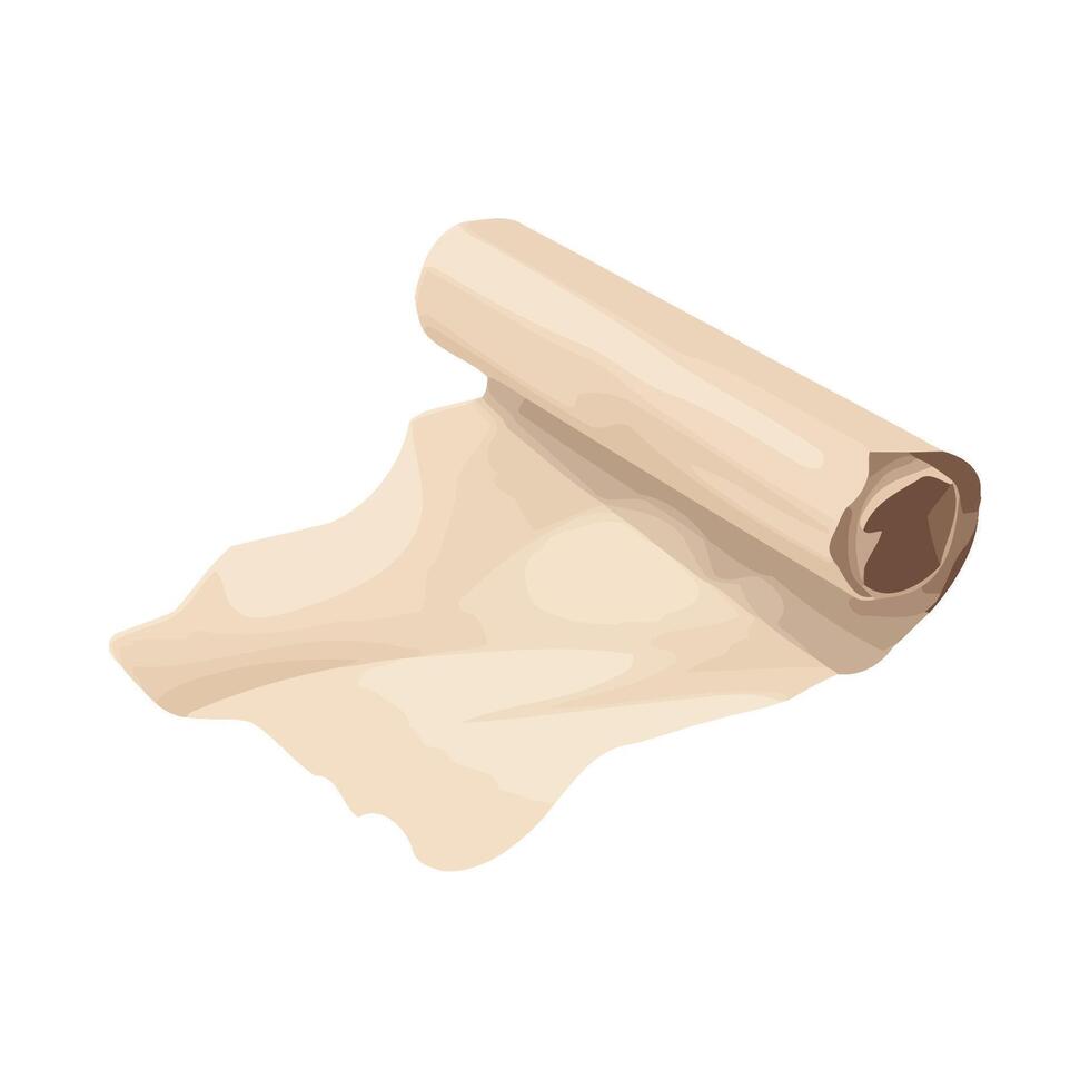 Old parchment roll illustration vector
