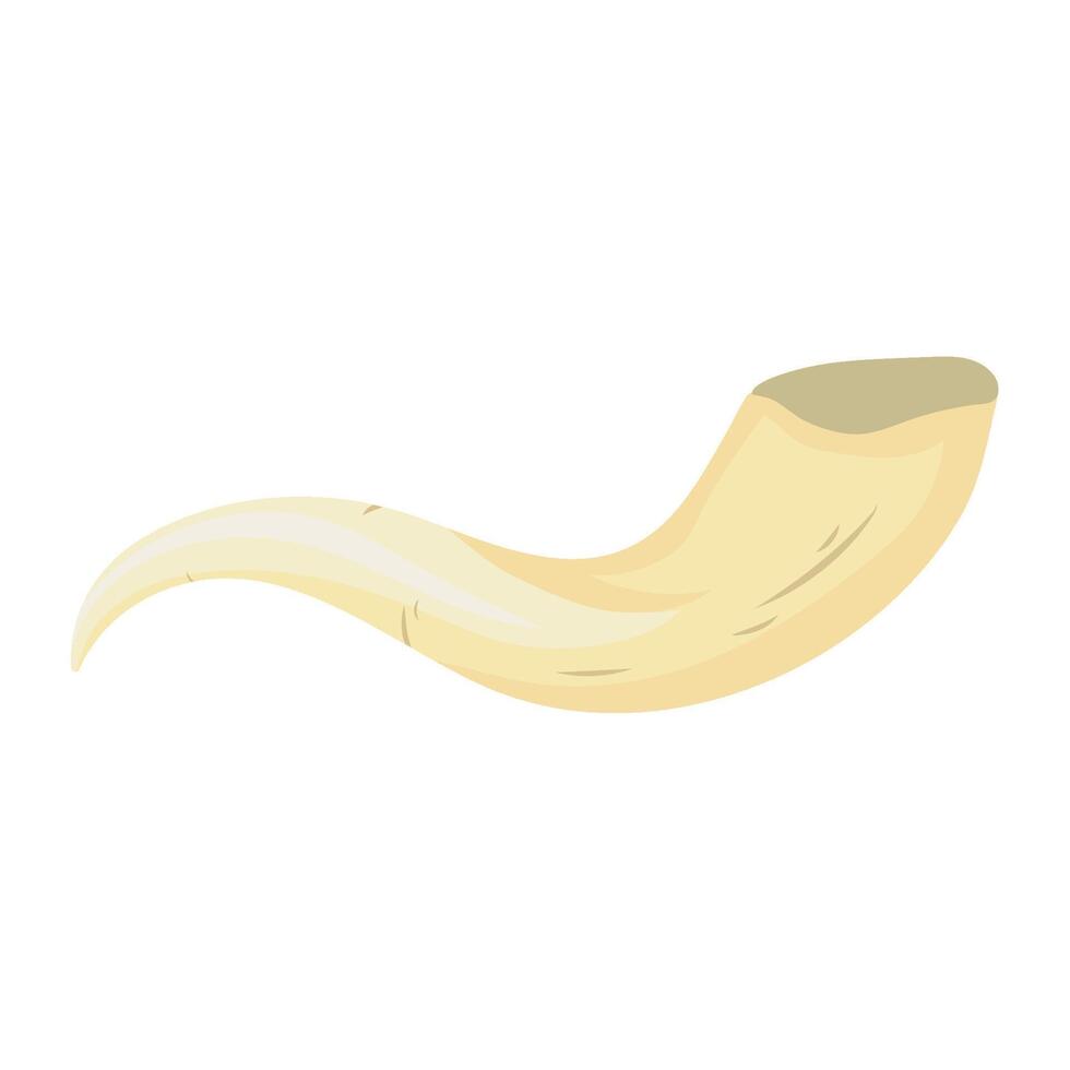 A long, curved, yellow pipe with a long stem vector