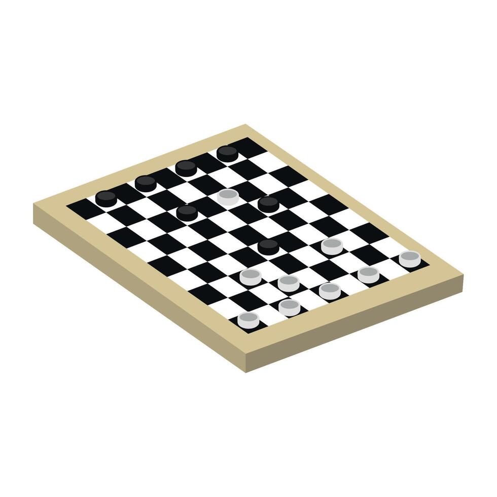 A chess board with black and white squares vector