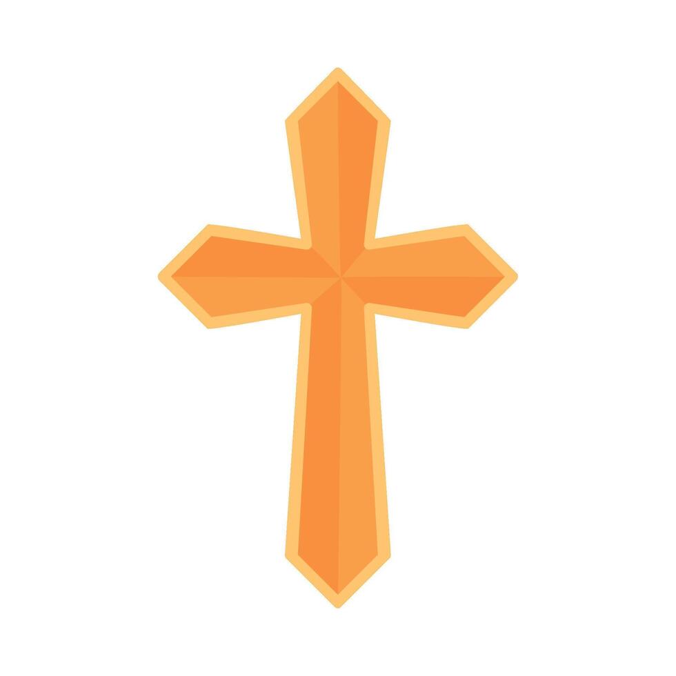 Cross icon in flat style illustration vector