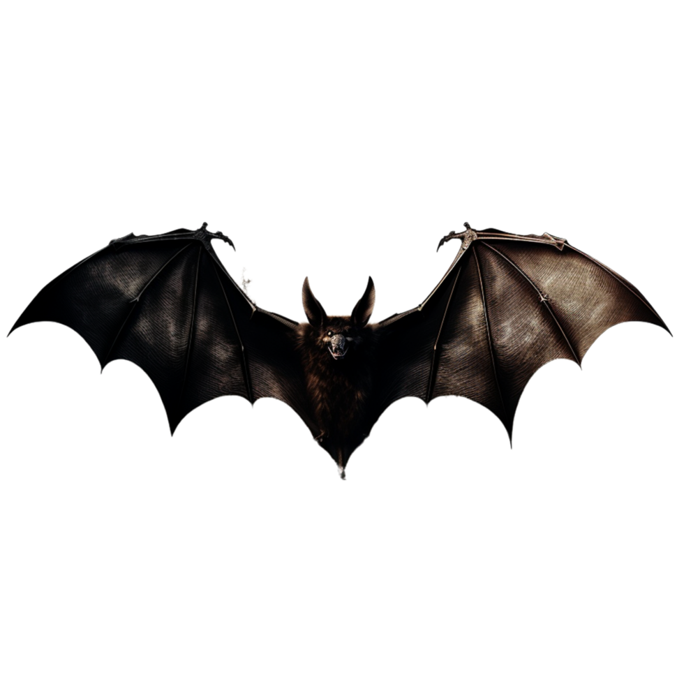 Generated Ai Scary Halloween Bat with Sharp Teeth png