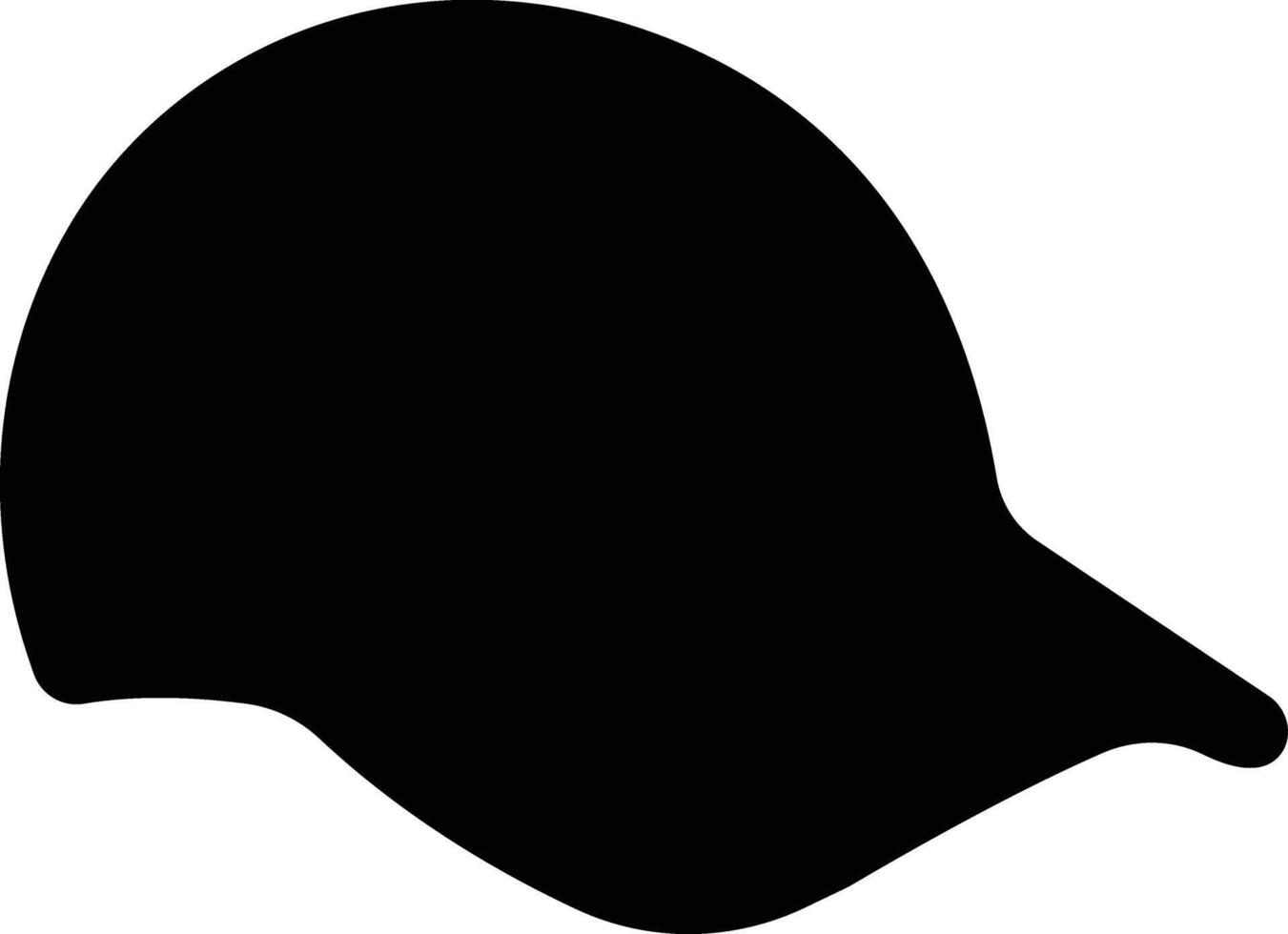 Baseball hat, cap icon in flat. sign symbol mockup isolated on icon. black for apps or website use for sports headdress vector