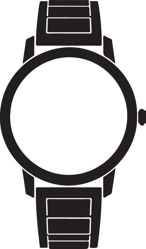smartwatch silhouette isolated white background vector