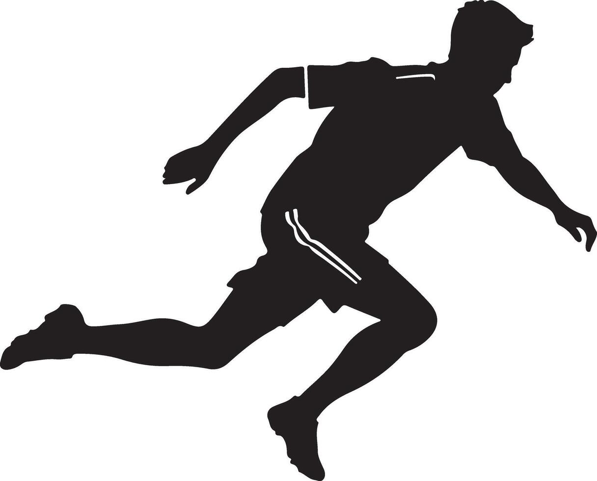 A soccer player silhouette isolated white background vector