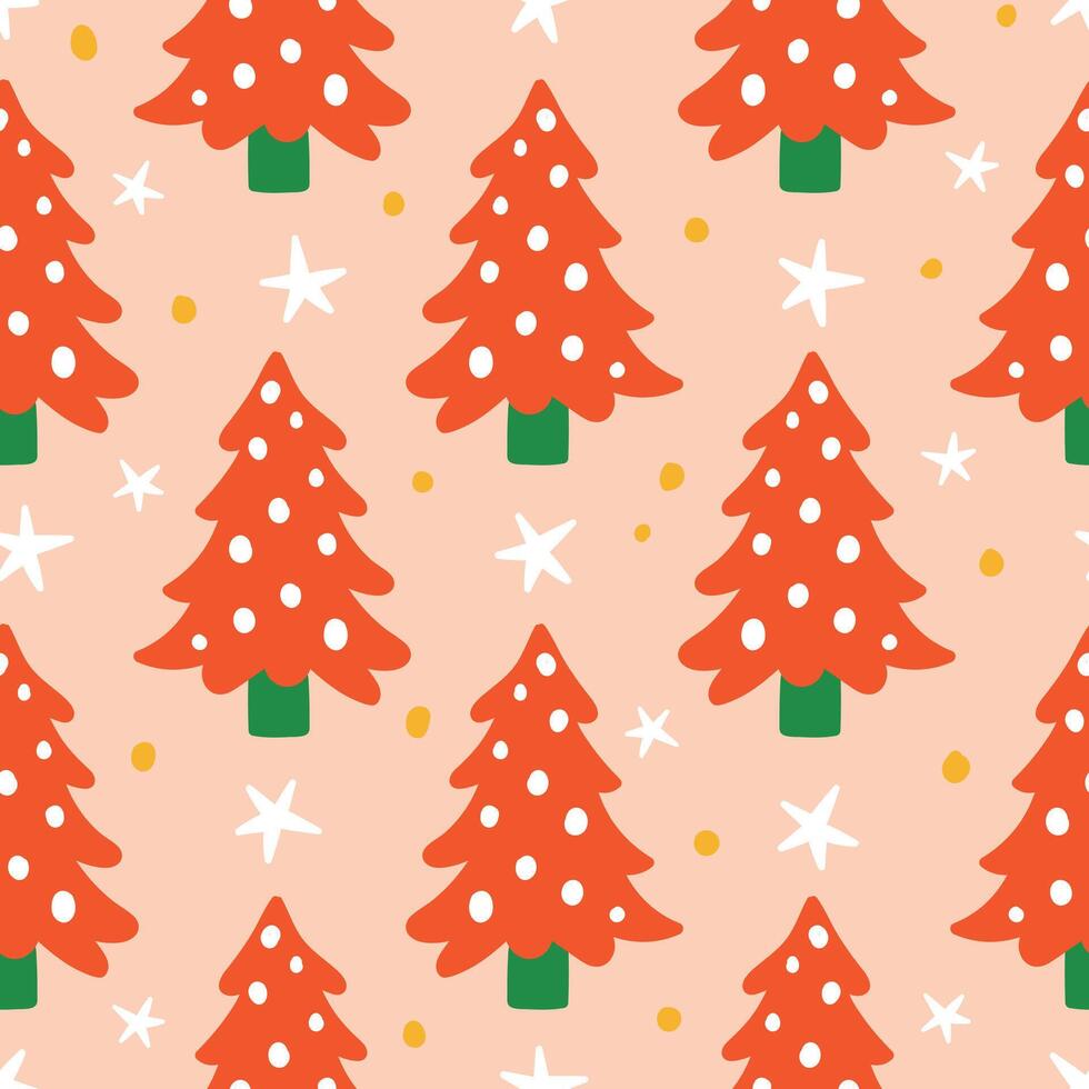 Christmas Pattern Christmas Tree Background vector