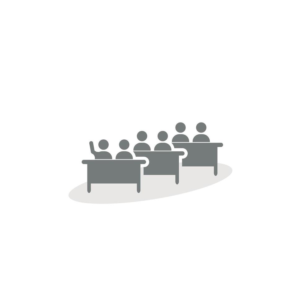 template flat design meeting people or students in class. vector