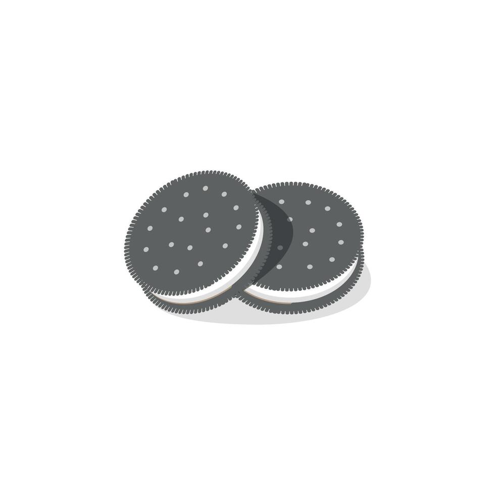 illustration templete white jam biscuit templete flat design. vector