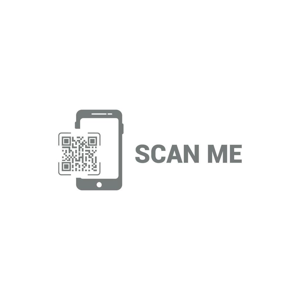 flat design template of payment by scanning a QR code. vector