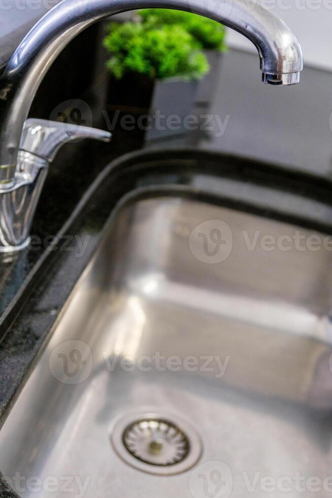 dry tap without water during drought period. Concept of drought and environment. photo