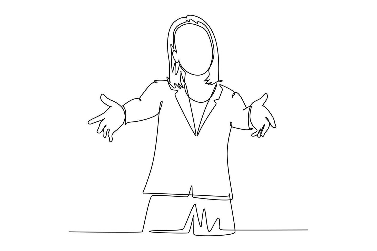Single one line drawing of young happy female business worker give supporting hug gesture to her office friend. Friend support embrace. Modern continuous line draw design graphic illustration vector