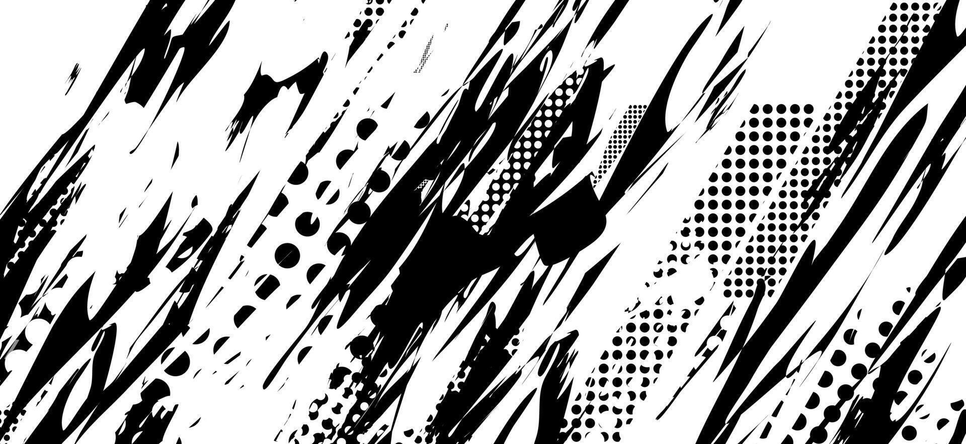 black and white abstract background with dots and lines vector