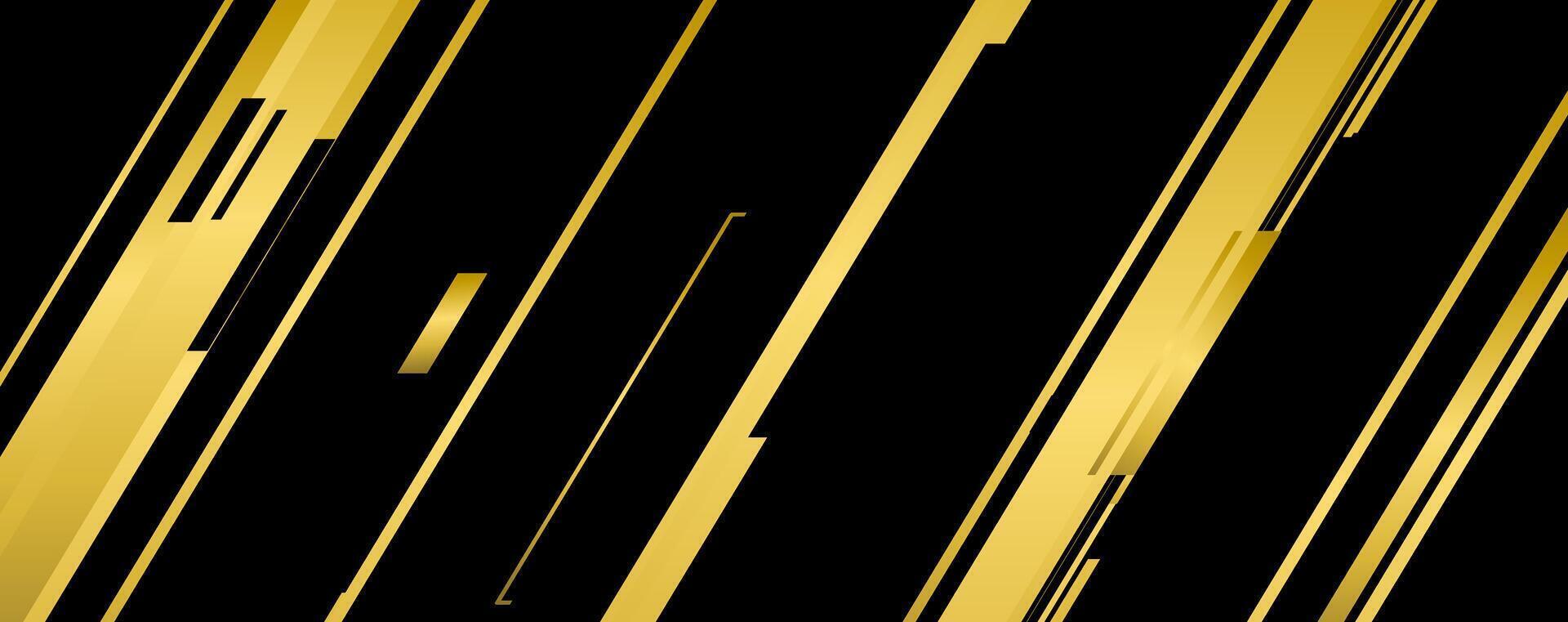 golden lines on black background vector