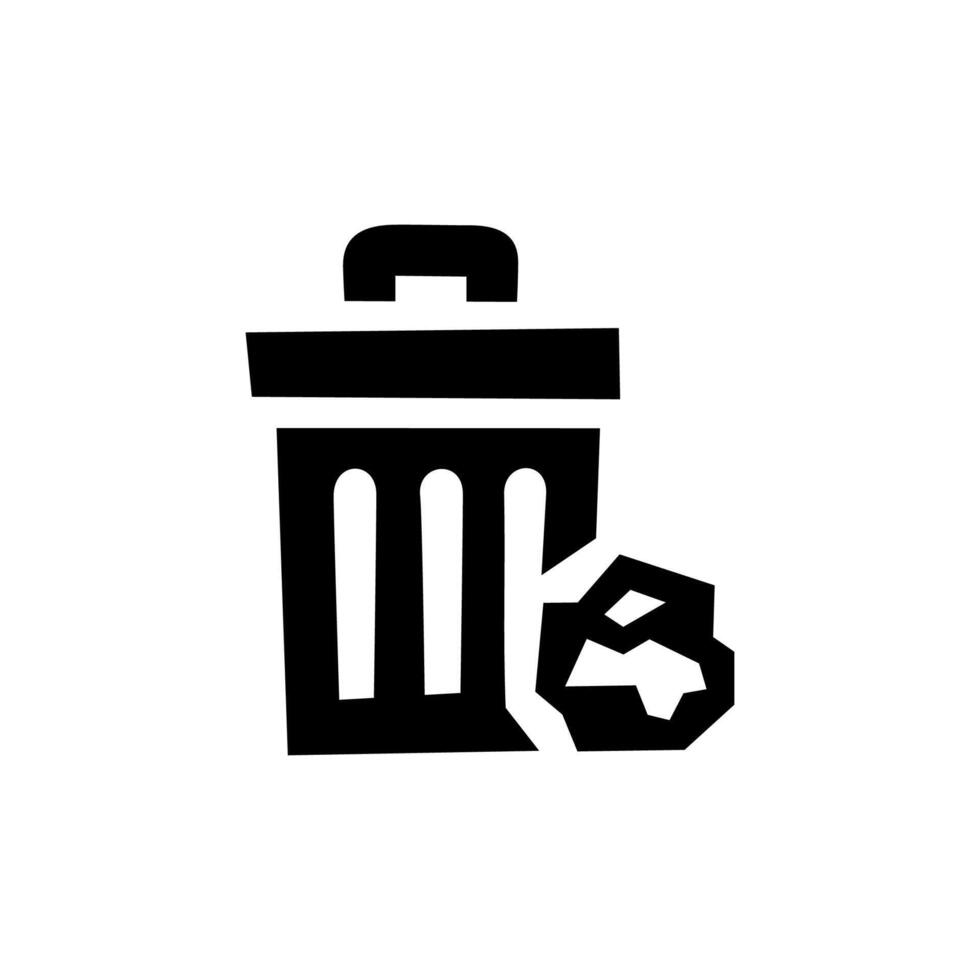 rubbish bin simple design illustration vector
