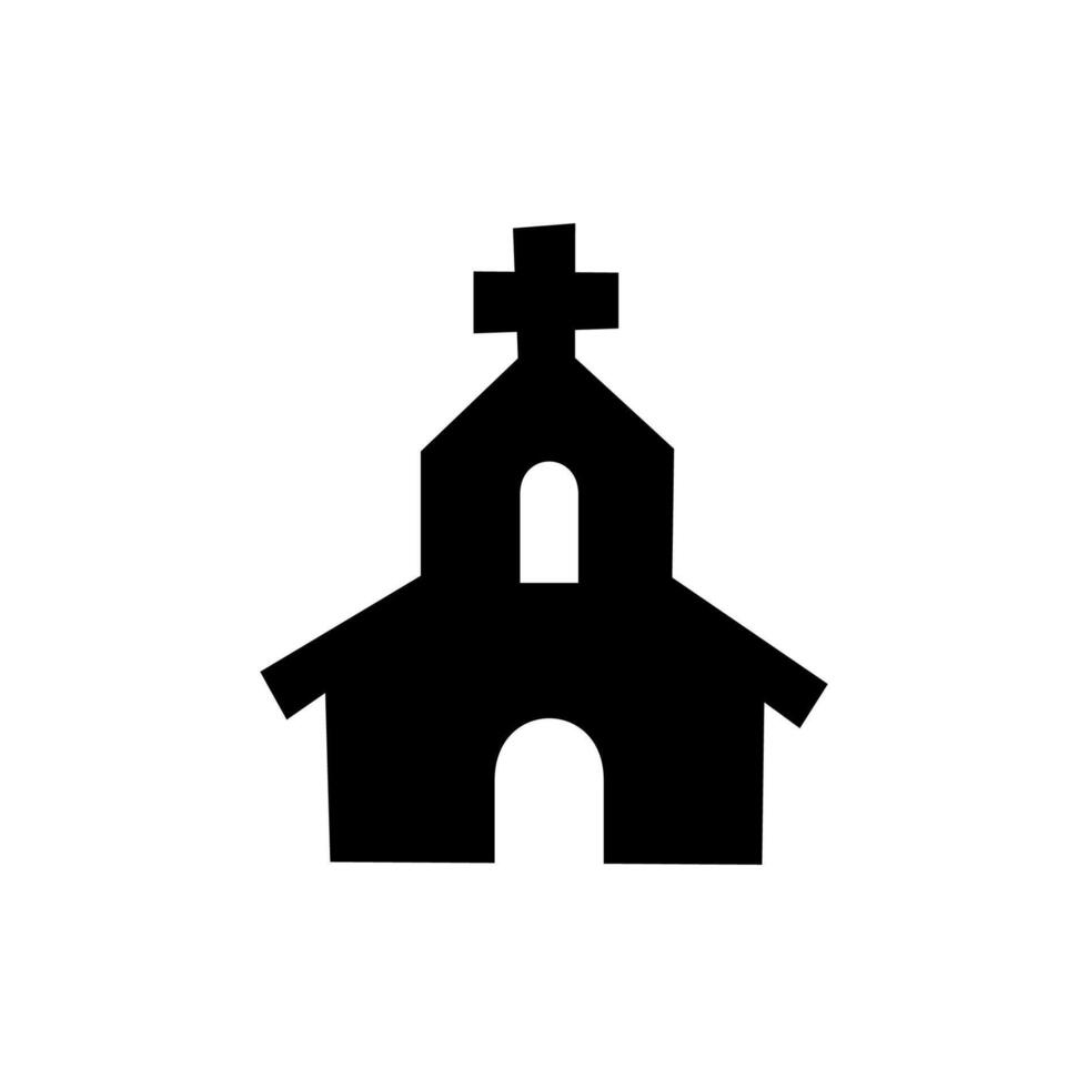 church icon, illustration in white background vector