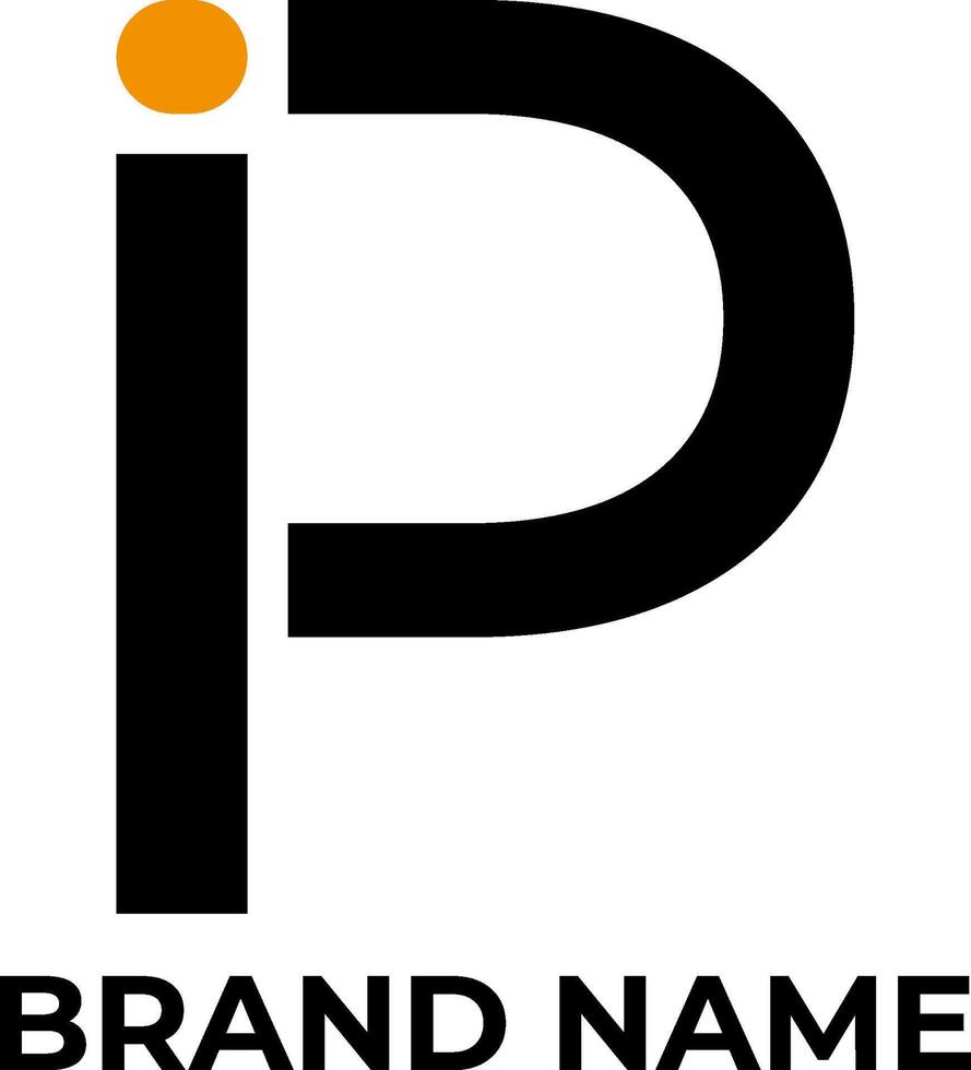 letter iP with the alphabet logo vector