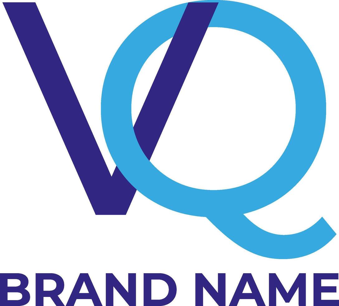 VQ letter monogram logo design vector