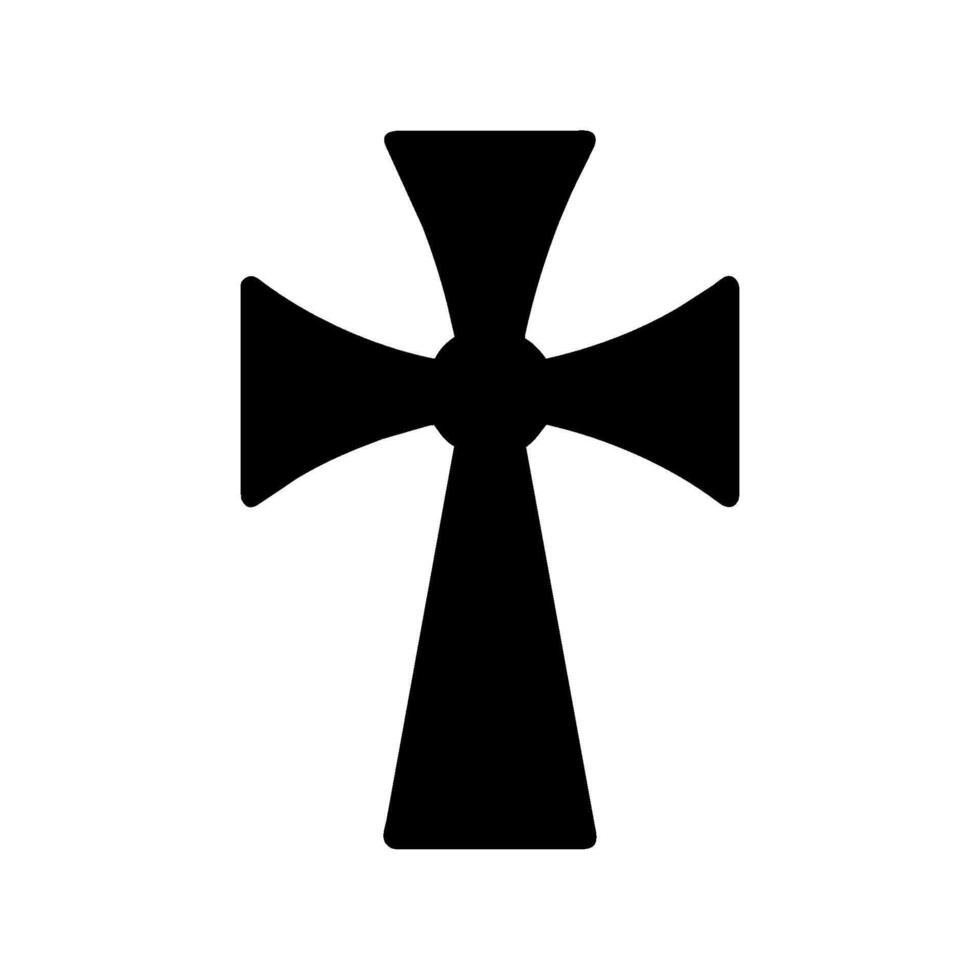 A black cross on a white background vector