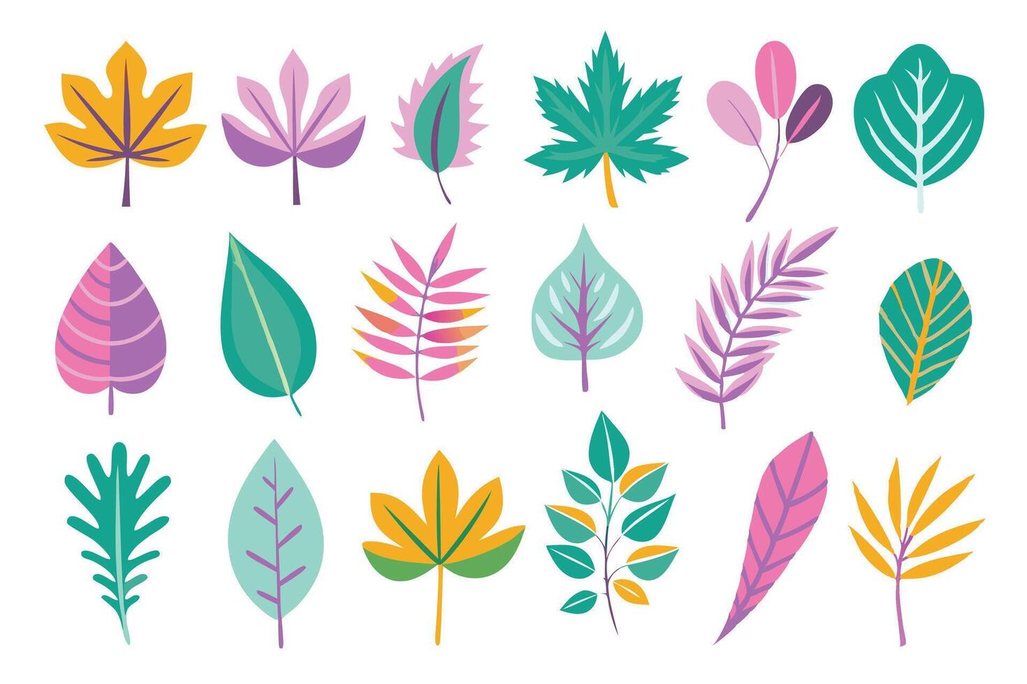 Leaves illustration on white background vector