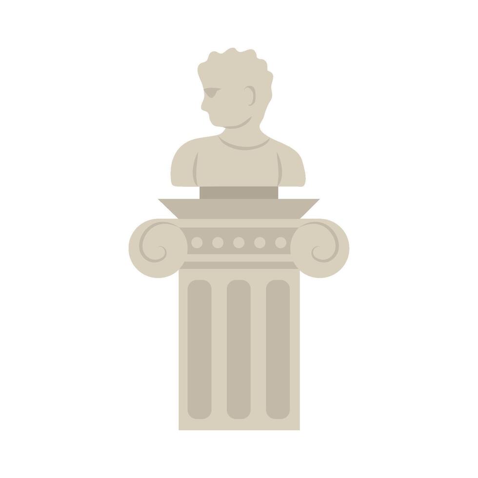 Ancient greek statue on a pedestal vector