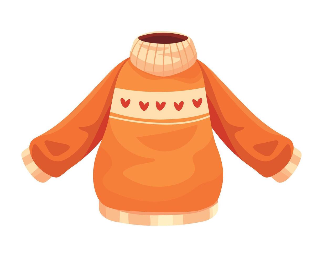 Sweater with hearts illustration vector