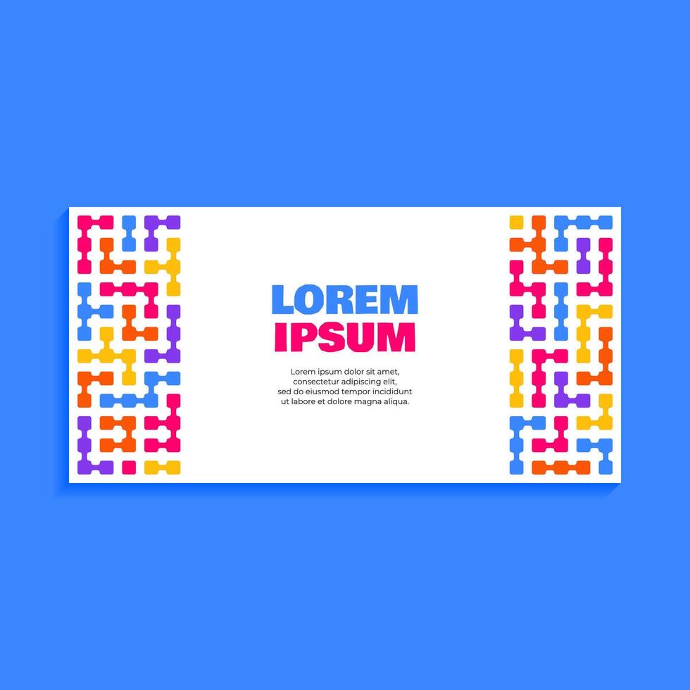 Abstract Geometric Landscape Backdrop Design with Connected Rounded Square Pattern vector