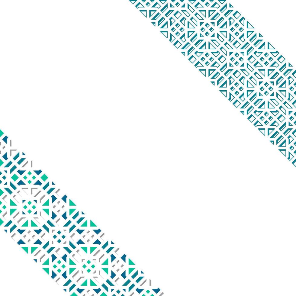 Oriental Frame Design with Turquoise Theme Color vector