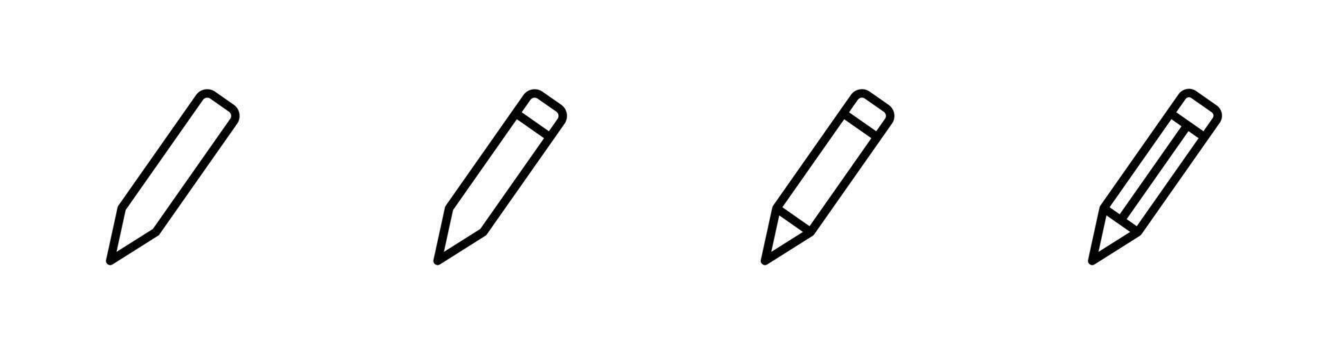 Edit icon set. Pencil icon illustration vector