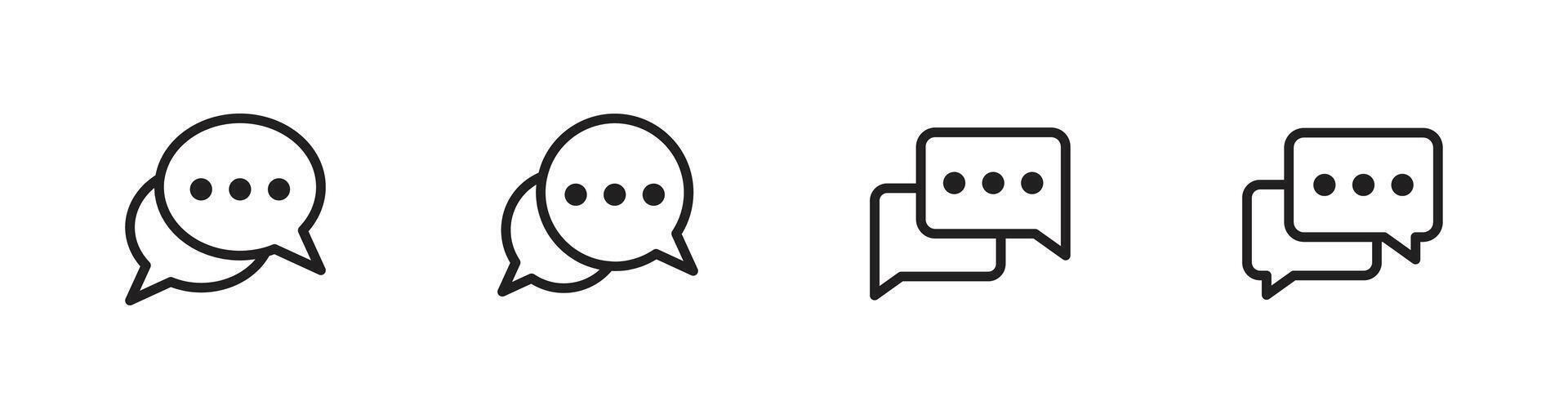 Chat icon, bubble speech icon for web, ui, and mobile apps vector