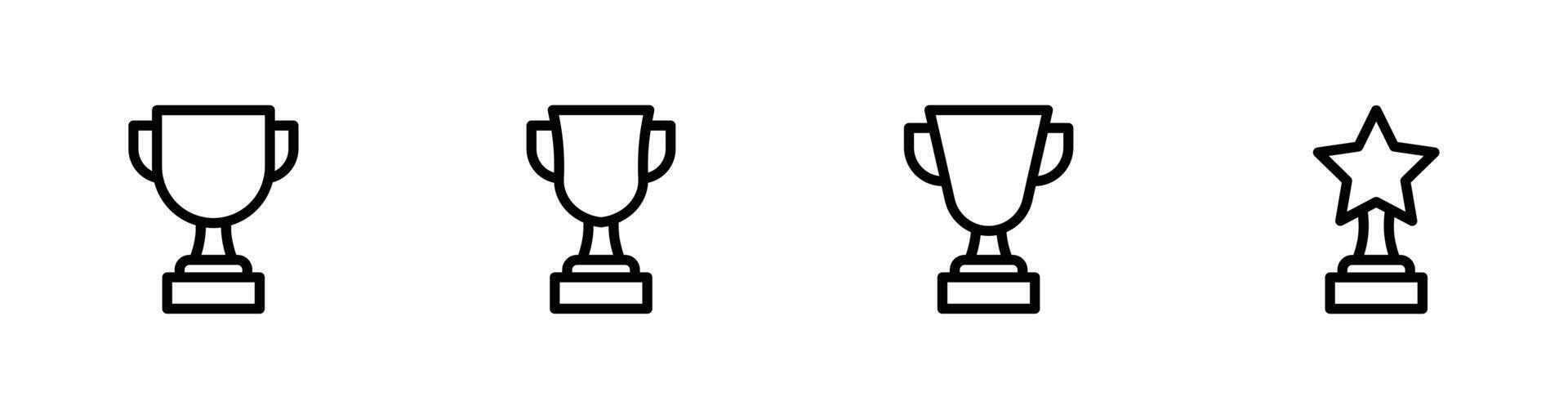 Trophy icon set illustration. for web, ui, and mobile apps vector