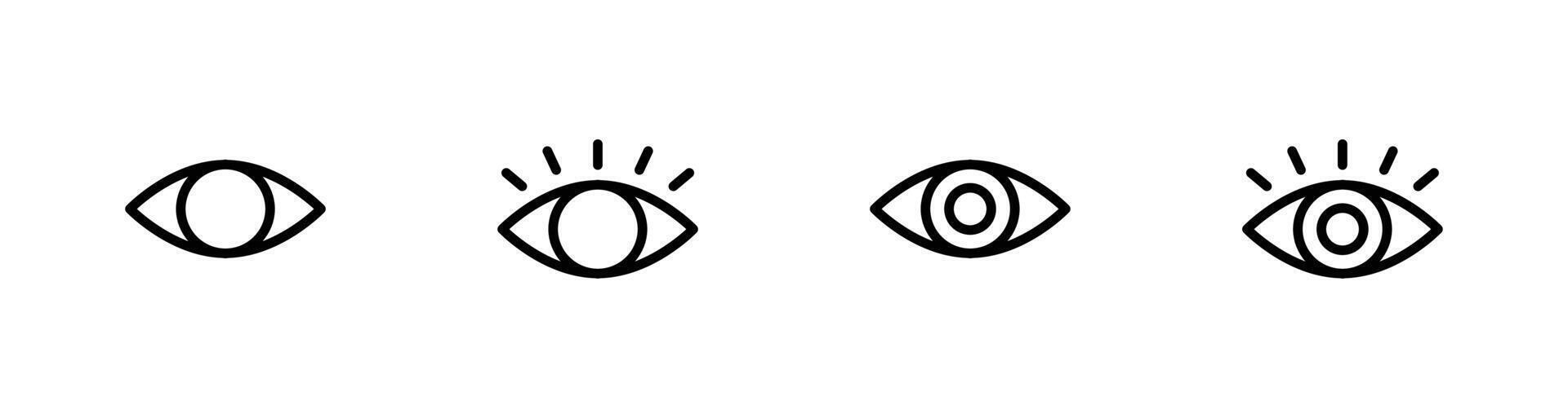 Eye icon set for web and mobile apps vector