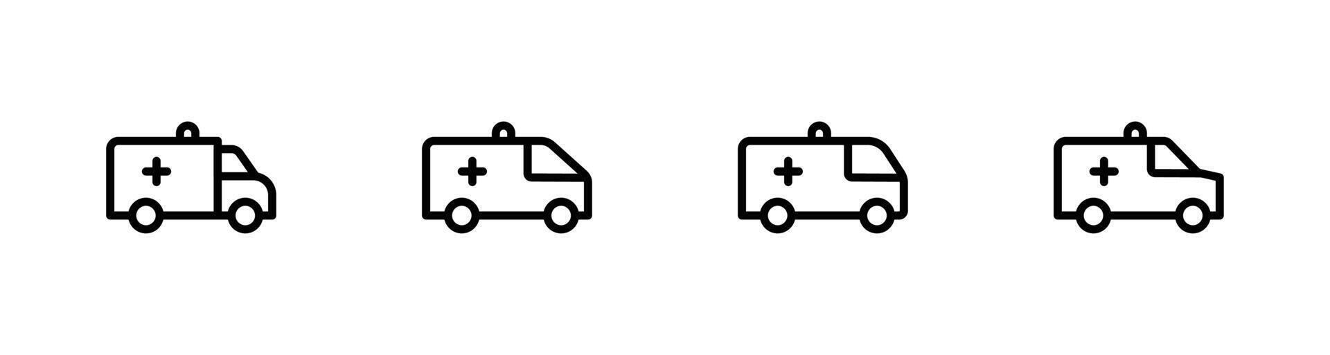 Ambulance icon set illustration vector